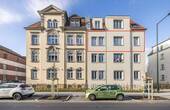 Ansicht von der Straße - 4 Zimmer Etagenwohnung in Markkleeberg