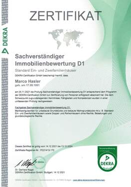 DEKRA zertifizierter Sachverständiger für Immobili - 