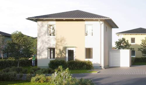 Ein modernes Haus mit eigener Garage - 