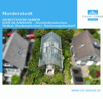 Gebotsverfahren - DAS GLASHAUS - Architektonisches Unikat, Denkmalschutz, Sanierungsbedarf! - Norderstedt Harksheide
