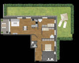 Grundriss Wohnung 3 unverbindl. Illustration - 4 Zimmer Etagenwohnung zum Kaufen in Uhingen