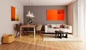 Bilck ins Wohnzimmer im Waldpanorama - 