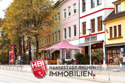 Straßensicht - Ostertor Geräumige 2-Zimmer-Wohnung mit Terrasse im historischen Bremer Viertel