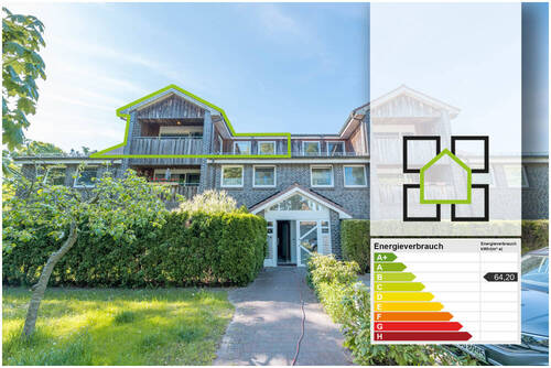 Bild 1 - Kurzfristig frei! Moderne Dachgeschosswohnung Energieeffizienzklasse 'B'