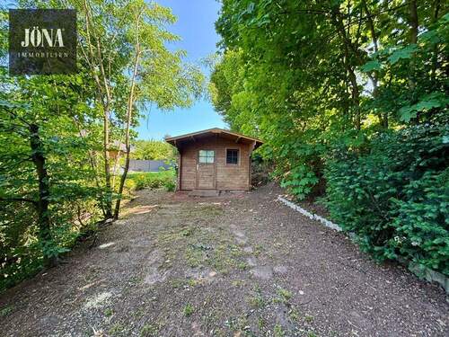 Ansicht Garten mit Gartenhaus - 