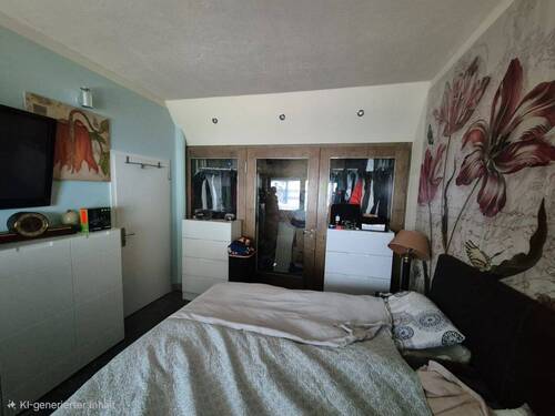 Schlafzimmer mit begehbarem Kleiderschrank - 