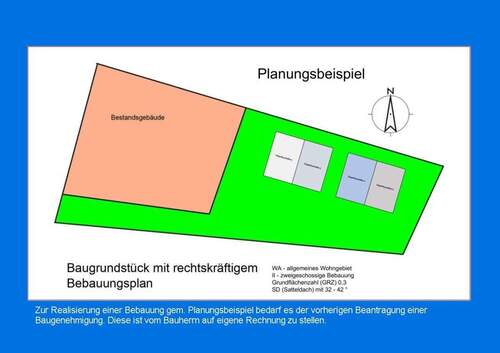 Planungsbeispiel für Grundstück_2 - Baugrundstück in Grundstück Höhenlo