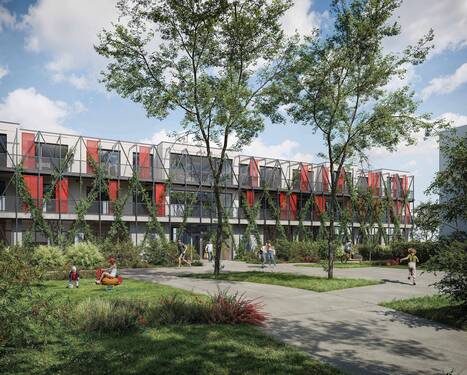 Ansicht des Gebäudes - barrierefreie Wohnungen in attraktiver Lage im Maute Areal