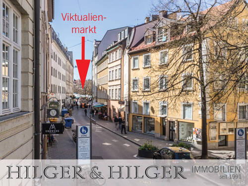 Viktualienmarkt nur ca. 1 Geminute entfernt - Liebhaberobjekt: Nur 1 Gehminute zum Viktualienmarkt - geräumiger, ruhiger Innenhofbalkon