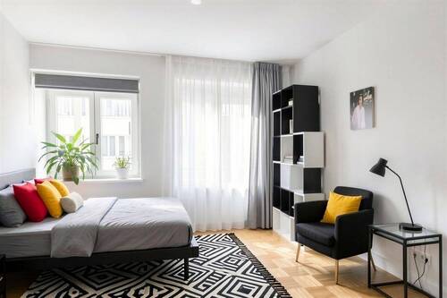 Schlafraum virtuell mit KI möbliert - 