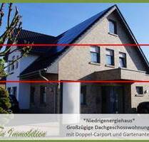 Großzügige Dachgeschosswohnung mit Doppel-Carport und Gartenanteil! - Gersten
