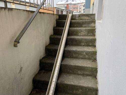 Rampe von und zum Fahrradraum - 