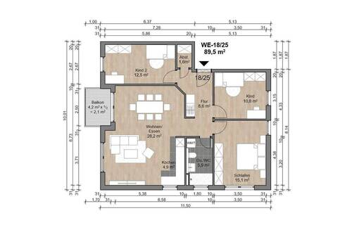 WE-25.jpg - 4 Zimmer Etagenwohnung in Offenbach am Main