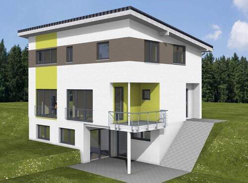 Außenansicht - Bauzeichnung - Modernes Einfamilienhaus mit Wohlfühlcharakter in Degerfelden