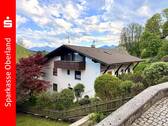 Hausansicht - Unverbaubarer Bergblick mit Vermietungsmöglichkeit zentral in Saulgrub!