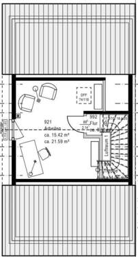Optionale Ausbaureserve im Spitzboden - 