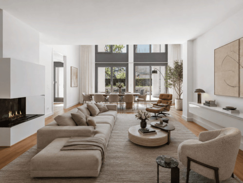 Wohnzimmer - Duplexwohnung mit Hausgefühl in diskreter Bestlage von Düsseldorf-Niederkassel