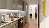 Die separate Küche lädt zum gemeinsamen Kochen ein - Etagenwohnung mit 77,00 m² in Berlin zum Kaufen