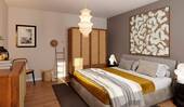 Helles und komfortables Schlafzimmer - 