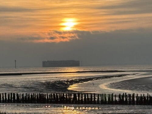Container-Riese vor Bremerhave - 