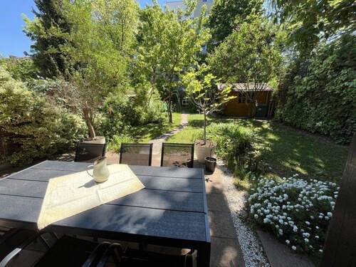 Blick in den Garten - 4 Zimmer Reihenendhaus in Neufahrn bei Freising