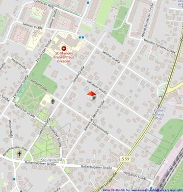 Lageplan - 4 Zimmer Etagenwohnung zum Kaufen in Dresden