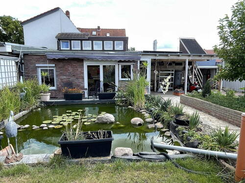 Aussenansicht ab Garten - 7 Zimmer Doppelhaushälfte zum Kaufen in Niedersachsen - Hemmingen