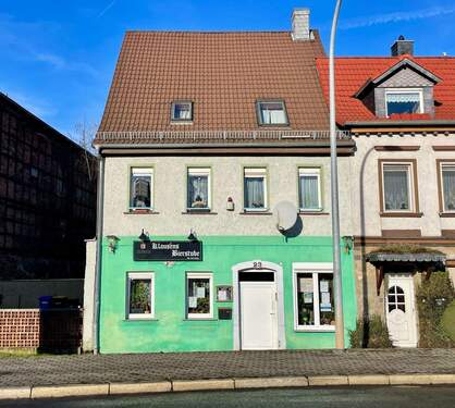 Fassade - Großes Reihenendhaus mit vielseitig nutzbarer Gewerbefläche in Wasservorstadt 23, 06712 Zeitz