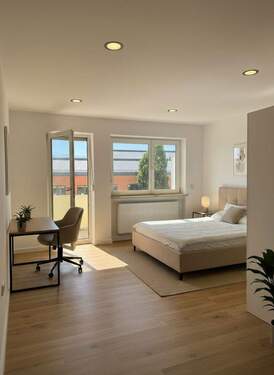 Schlafzimmer 1 (Soll-Zustand) - 3 Zimmer Etagenwohnung in Unterhaching