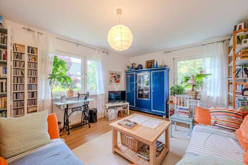 Wohnzimmer Erdgeschoss - Mehrfamilienhaus, Wohnhaus mit 202,00 m² in Stuttgart / Stammheim zum Kaufen