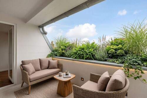 Dach-Loggia Wohnbereich staged - Etagenwohnung mit 174,00 m&sup2; in Berlin zum Kaufen