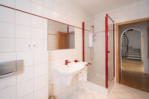 Gäste WC mit Dusche - 6 Zimmer Einfamilienhaus in Hohenroth