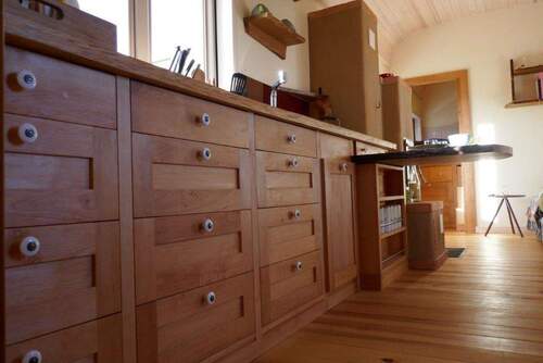 Erlenholzküche-Lehmgrundofen - 