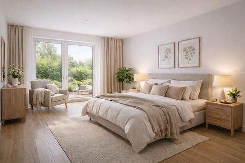 Schlafzimmer - 4 Zimmer Etagenwohnung zum Kaufen in Borsdorf