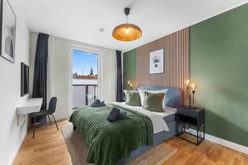 Schlafzimmer Musterwohnung möbliert - 