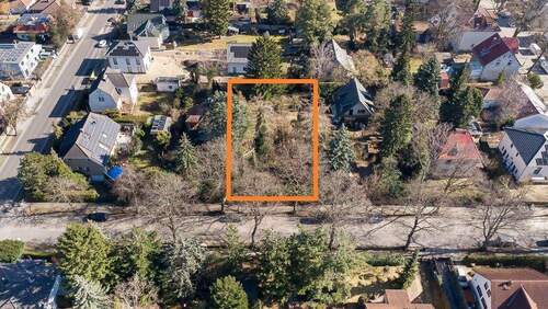 Luftaufnahme - Lebensqualität pur: Großzügiges Baugrundstück in Mahlsdorf-Süd