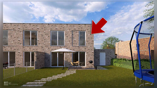 Rückansicht - Garten - 4 Zimmer Doppelhaushälfte zum Kaufen in Rhede