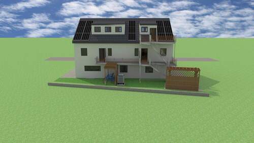 Ansicht Nord - 4 Zimmer Etagenwohnung in Renningen