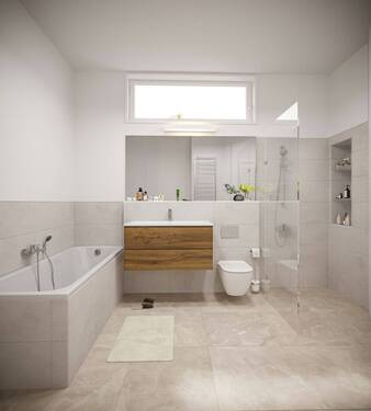 Bad mit Dusche und Wanne.jpg - 4 Zimmer Etagenwohnung in Dresden