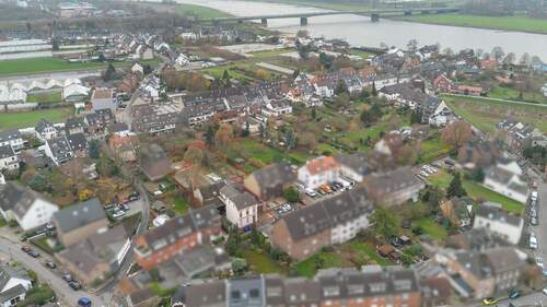Anischt Richtung Rhein - Baugrundstück mit hohem Entwicklungspotenzial in Bestlage in Düsseldorf-Hamm