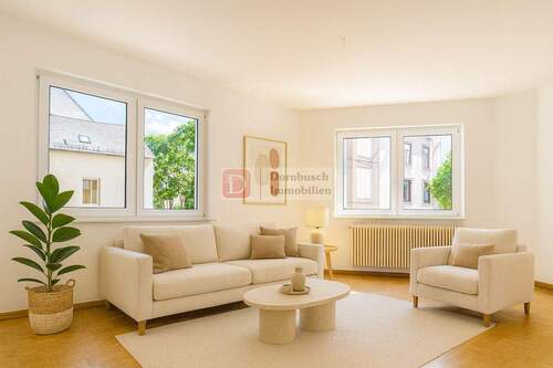 Wohnbereich - Virtual Staging - Top!! Lichtdurchflutete 3-Zimmer-Wohnung mit Charme - Nähe Leipziger Straße