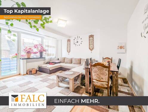 Wohnzimmer - Wohnung in toller Lage! - 118.500,00 EUR Kaufpreis, ca.  80,40 m² Wohnfläche