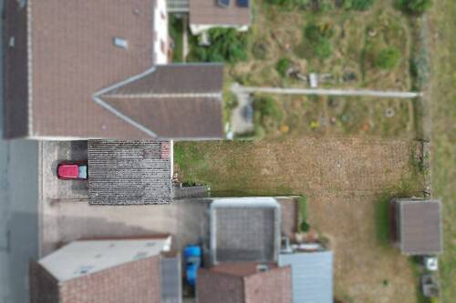 Draufsicht Garage/Garten - 