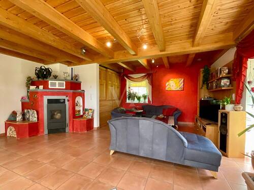 Wohnbereich mit Pelletofen - 