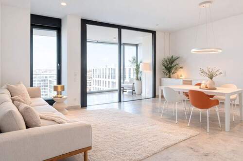 Wohn- Essbereich Ansicht I - Visualisierung - 2 Zimmer Etagenwohnung in Frankfurt am Main