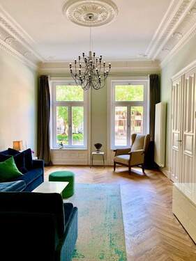 Wohnzimmer - Etagenwohnung mit 107,50 m&sup2; in Hamburg zum Kaufen