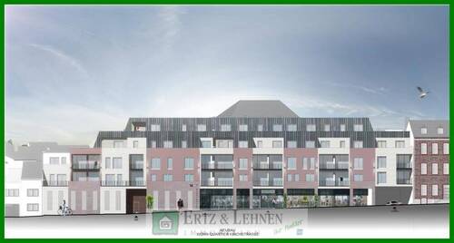 Ansicht vorne - Neubau! 2-ZKB-Wohnung mit Balkon in der Innenstadt!