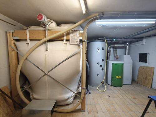 Pelletheizung und Lager - 