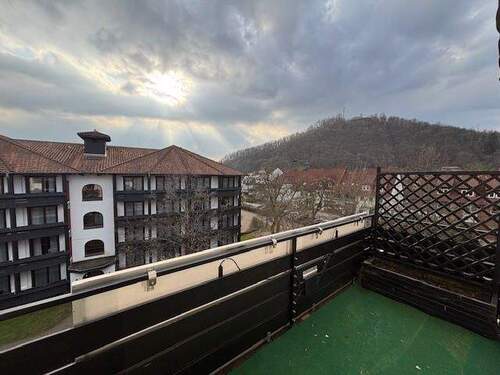 Balkon Wohnzimmer - 3 Zimmer Etagenwohnung in Bad Lauterberg