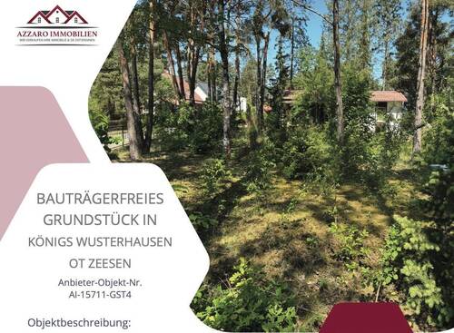 Grundstück Zeesen 2 - Bauen Sie nicht nur ein Haus, sondern ein Zuhause - 680 qm in Zeesen warten auf Ihre Ideen!